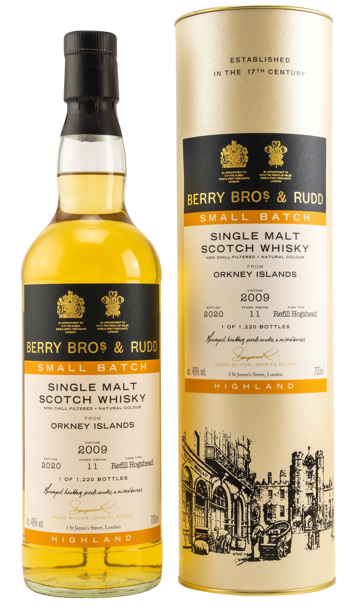 Orkney Islands 11 Jahre 2009/2020 Refill Hogshead  Berry Bros. & Rudd 46% vol.